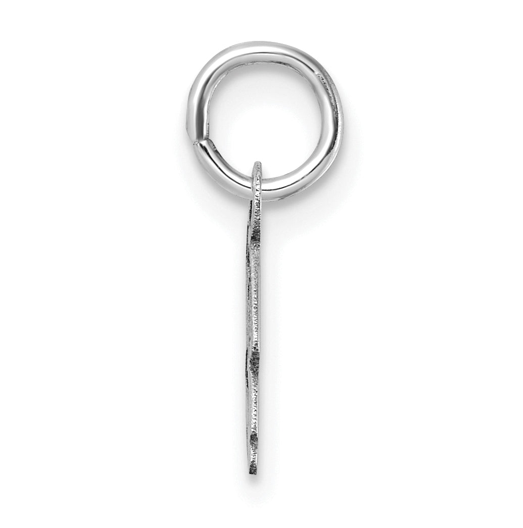 14K White Gold Uppercase Letter B Initial Charm