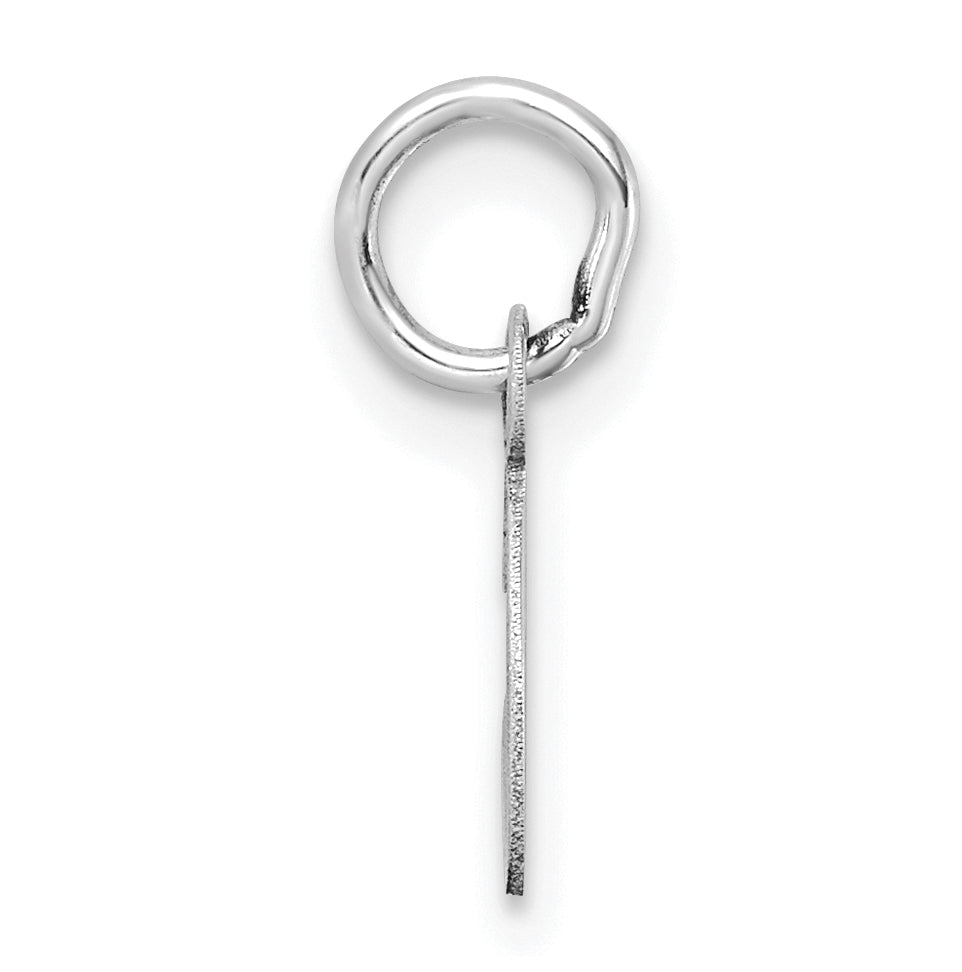 14K White Gold Uppercase Letter C Initial Charm