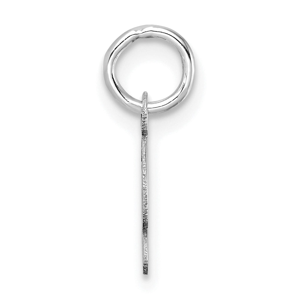 14K White Gold Uppercase Letter G Initial Charm