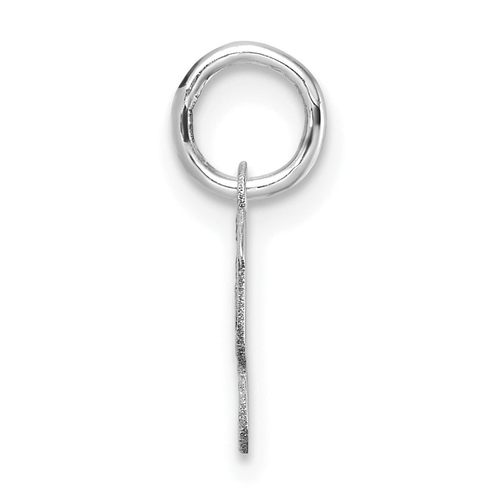 14K White Gold Uppercase Letter Y Initial Charm