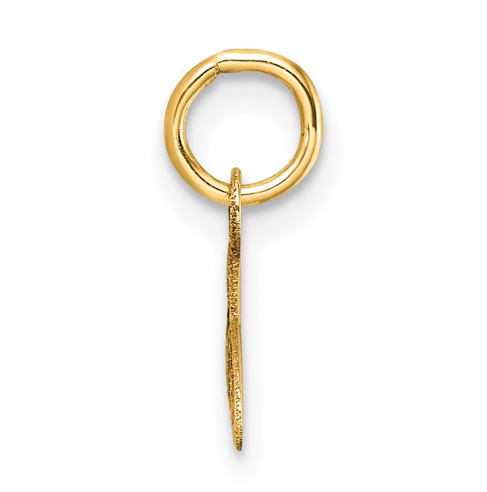 14K Yellow Gold Uppercase Letter A Initial Charm