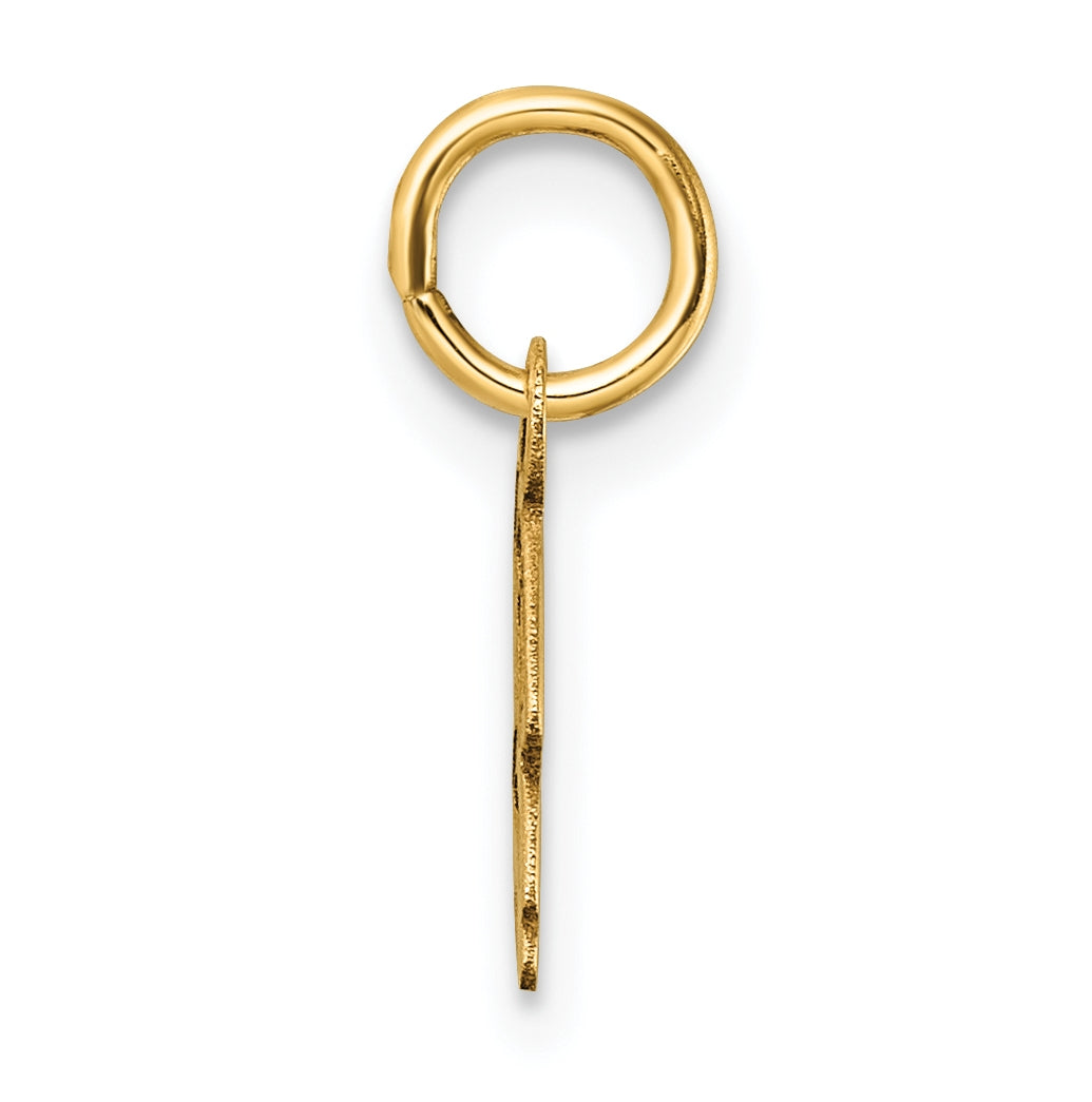 14K Yellow Gold Uppercase Letter B Initial Charm