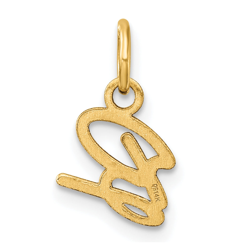 14K Yellow Gold Uppercase Letter B Initial Charm