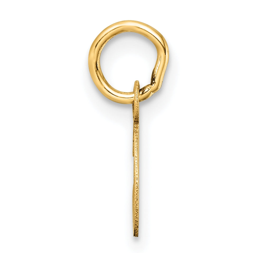 14K Yellow Gold Uppercase Letter C Initial Charm