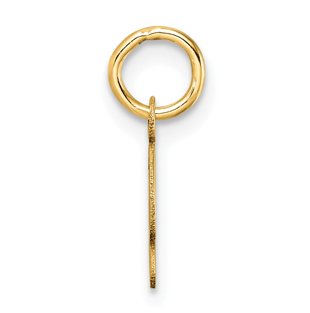 14K Yellow Gold Uppercase Letter G Initial Charm