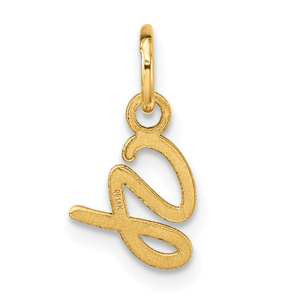 14K Yellow Gold Uppercase Letter G Initial Charm