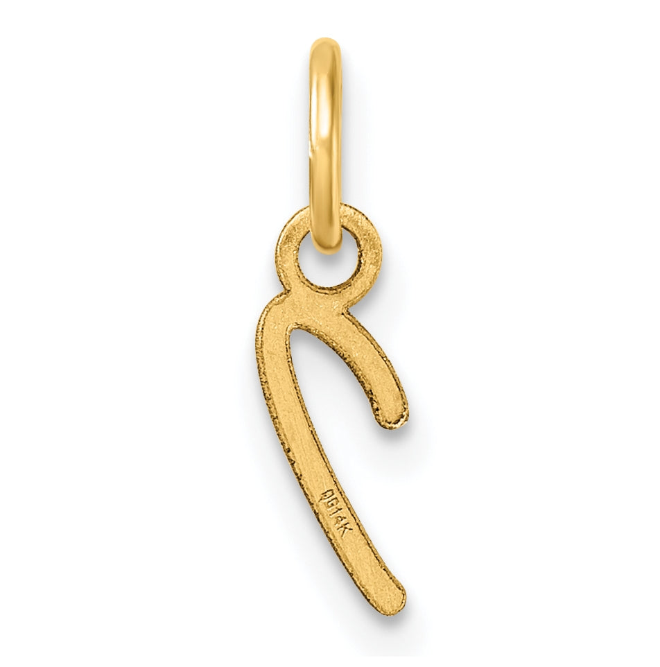 14K Yellow Gold Uppercase Letter I Initial Charm