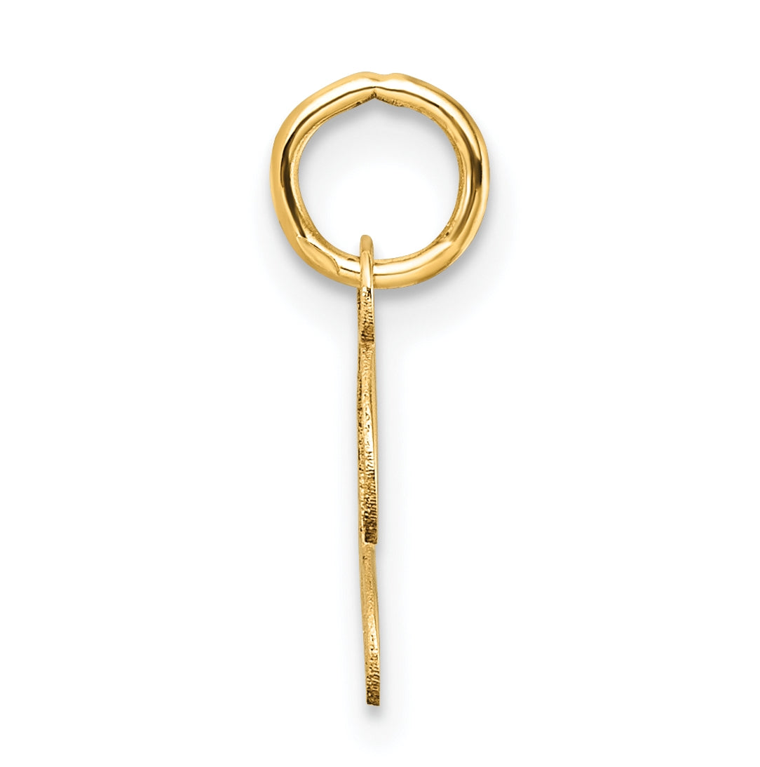 14K Yellow Gold Uppercase Letter J Initial Charm