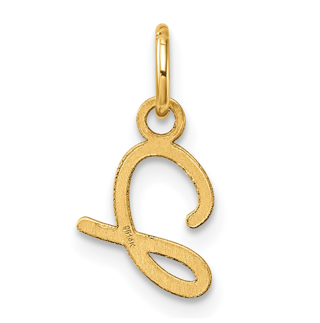 14K Yellow Gold Uppercase Letter J Initial Charm