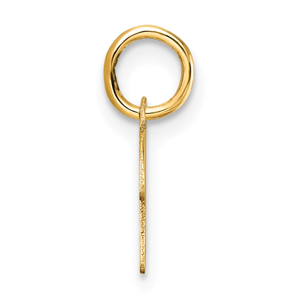 14K Yellow Gold Uppercase Letter K Initial Charm