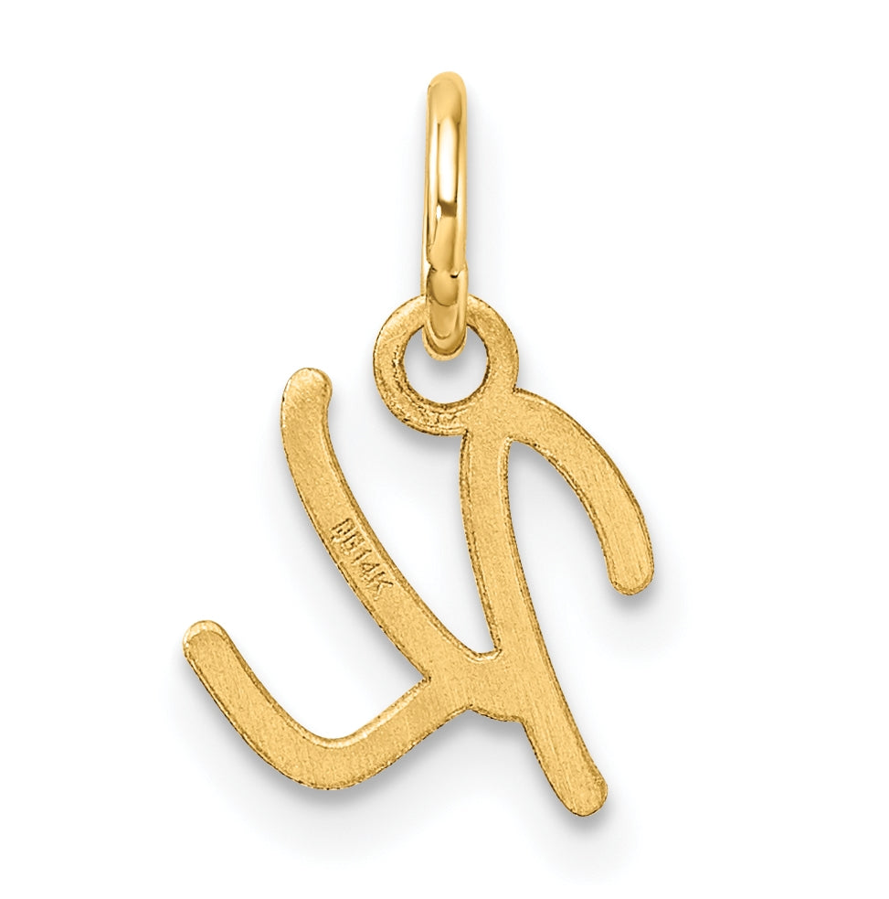 14K Yellow Gold Uppercase Letter K Initial Charm