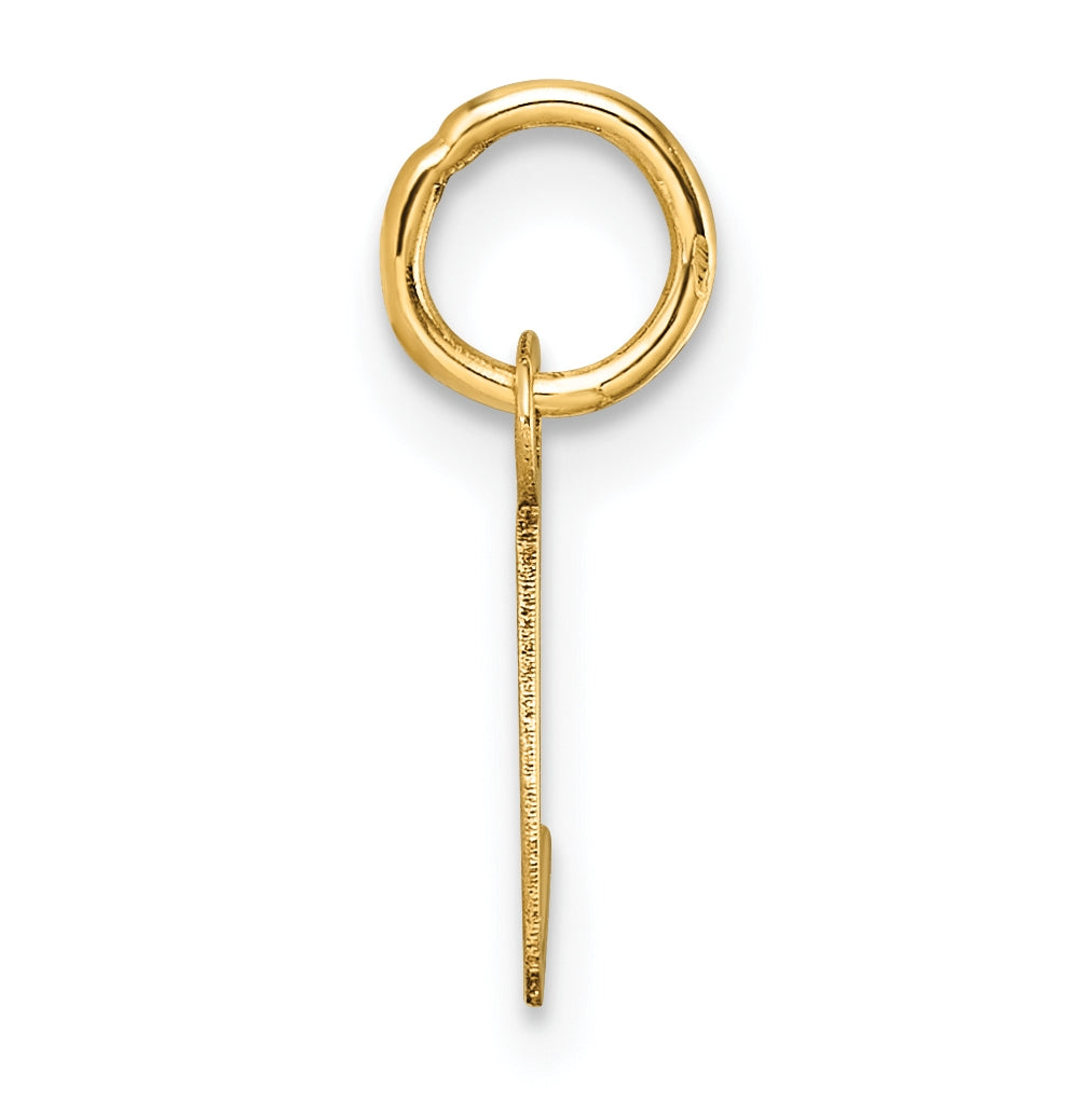14K Yellow Gold Uppercase Letter L Initial Charm