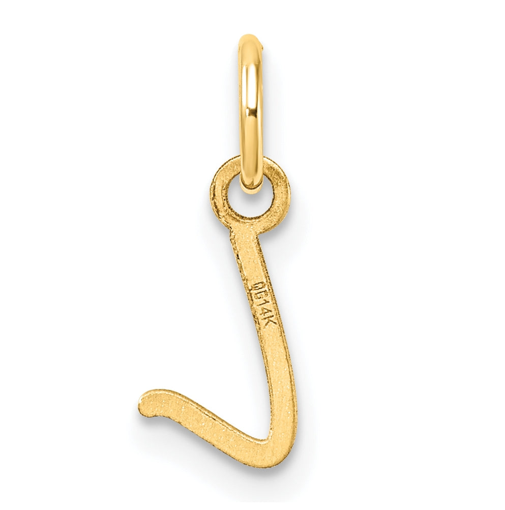 14K Yellow Gold Uppercase Letter L Initial Charm