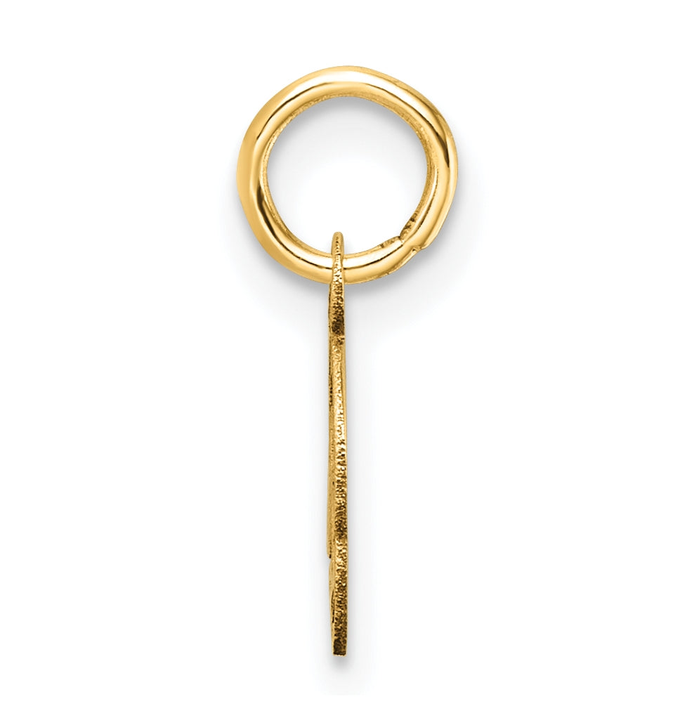 14K Yellow Gold Uppercase Letter O Initial Charm