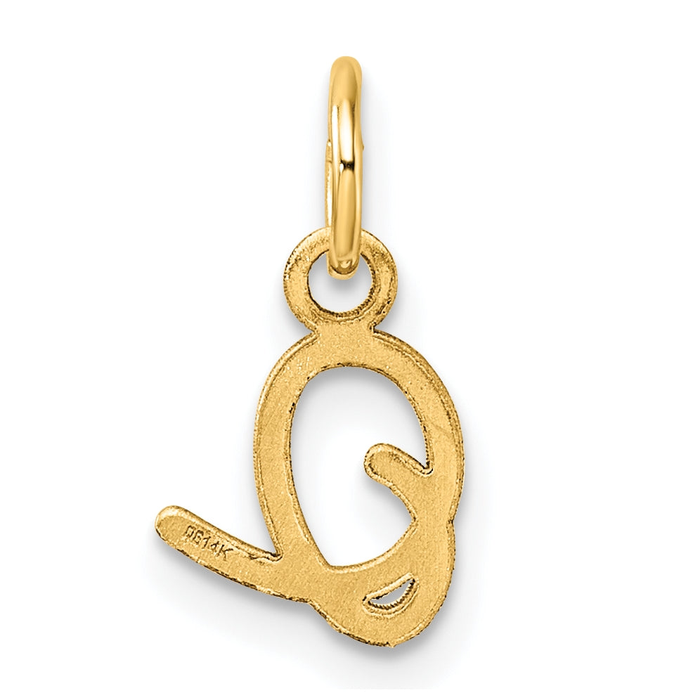 14K Yellow Gold Uppercase Letter O Initial Charm