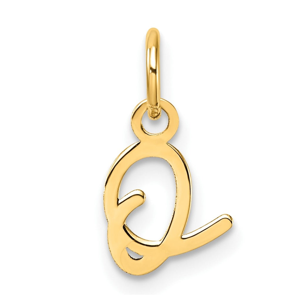 14K Yellow Gold Uppercase Letter O Initial Charm