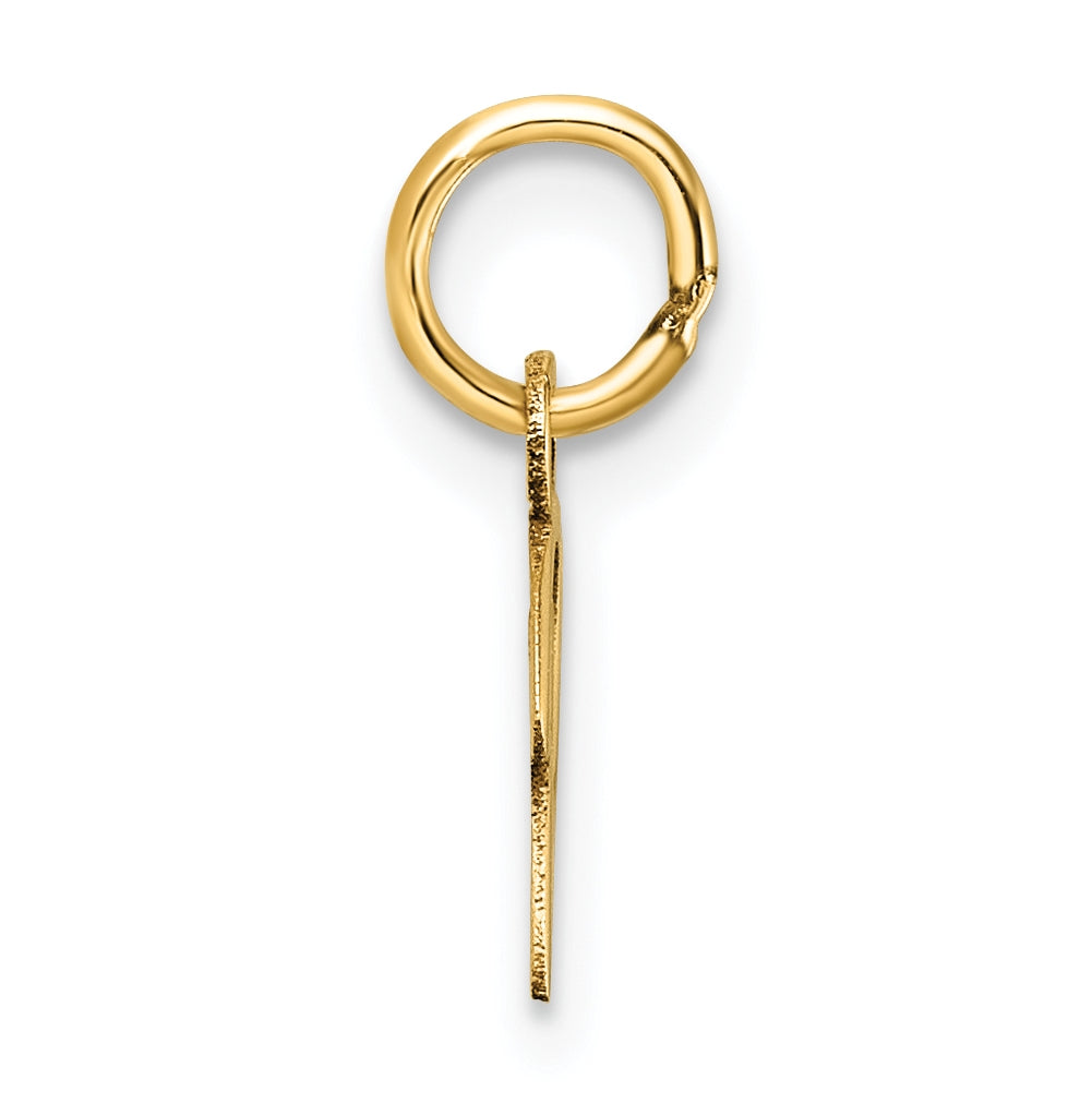 14K Yellow Gold Uppercase Letter P Initial Charm