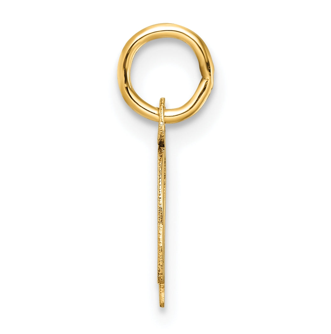 14K Yellow Gold Uppercase Letter Q Initial Charm