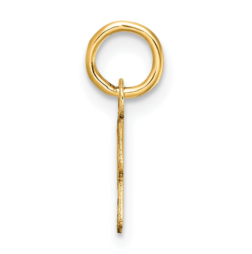 14K Yellow Gold Uppercase Letter R Initial Charm