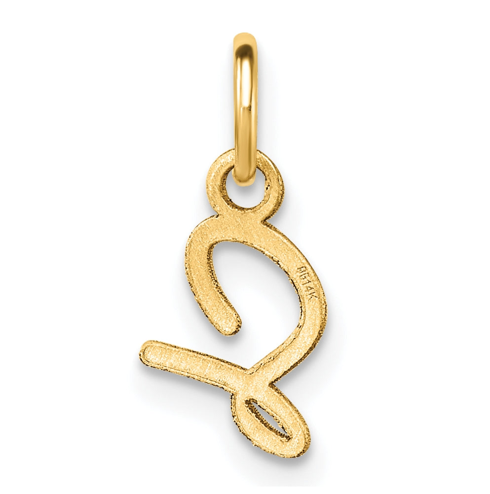 14K Yellow Gold Uppercase Letter S Initial Charm