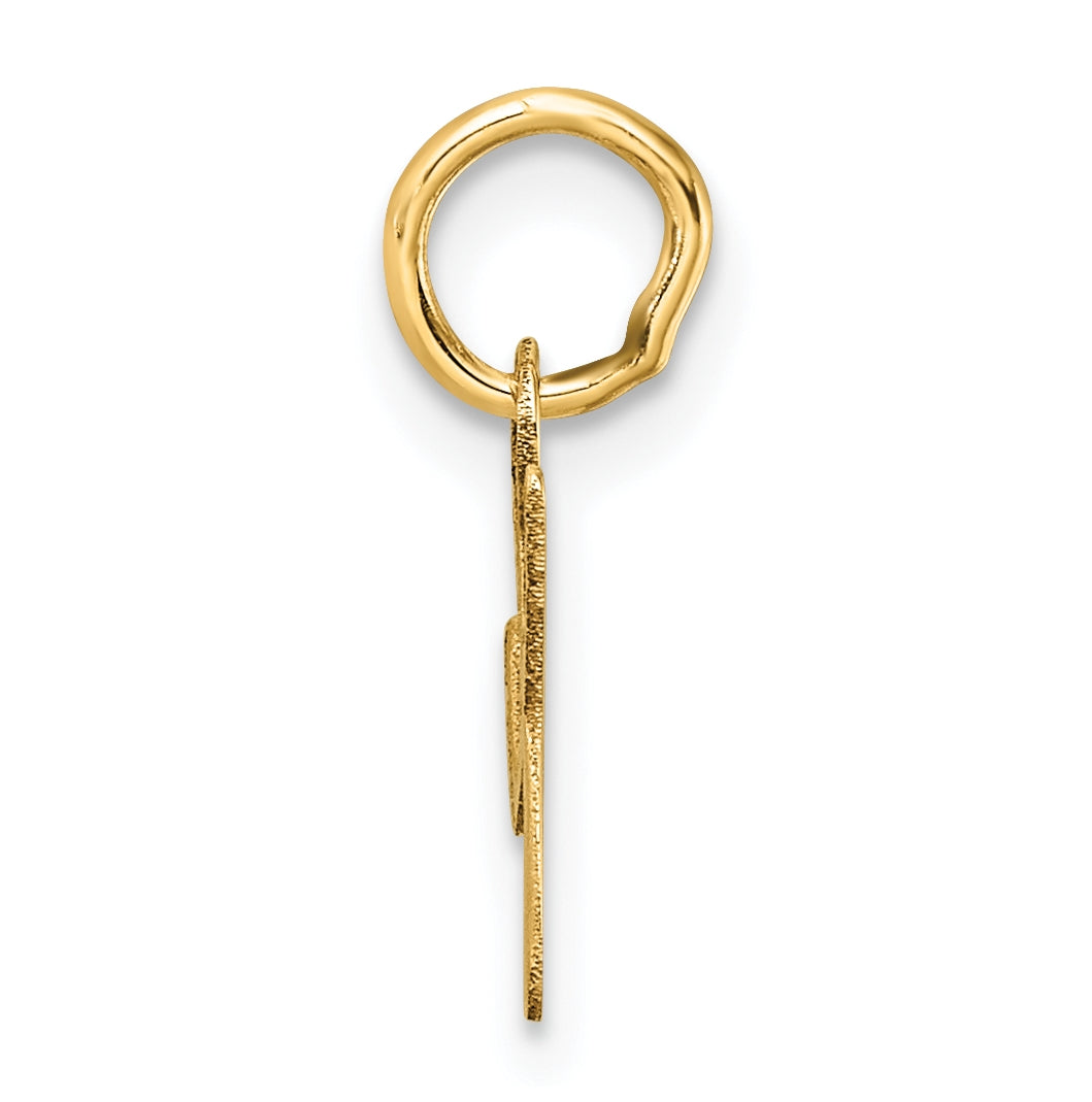 14K Yellow Gold Uppercase Letter X Initial Charm