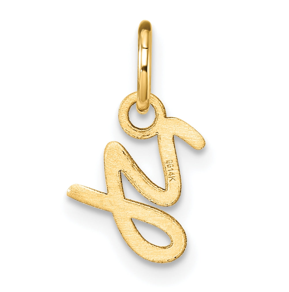 14K Yellow Gold Uppercase Letter Y Initial Charm