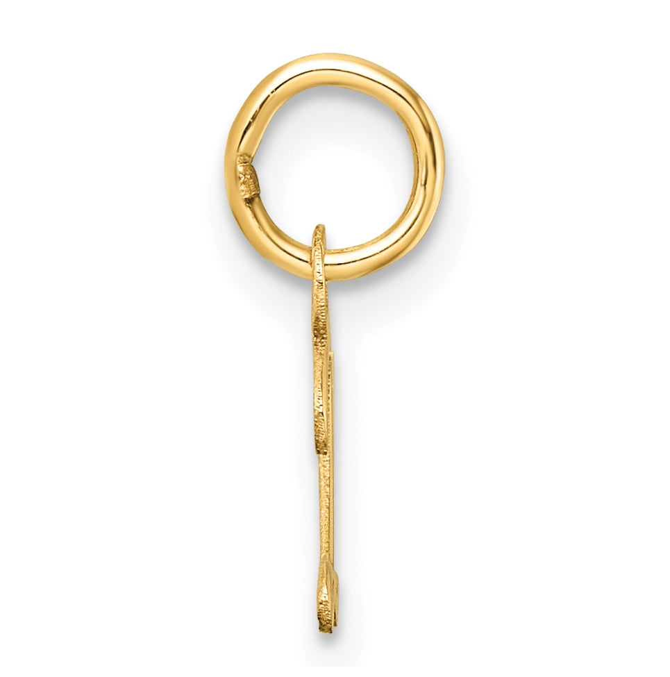 14K Yellow Gold Uppercase Letter Z Initial Charm