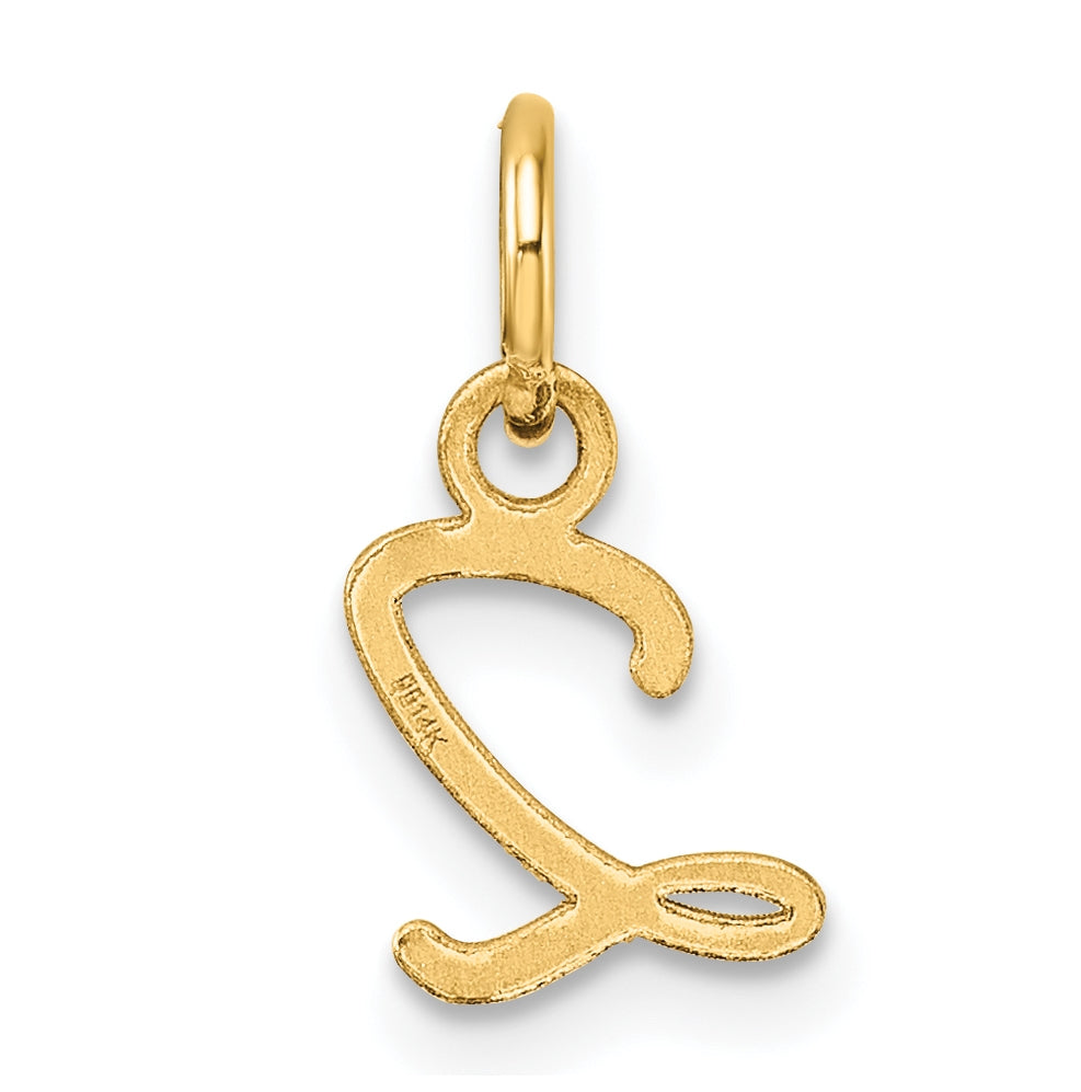 14K Yellow Gold Uppercase Letter Z Initial Charm