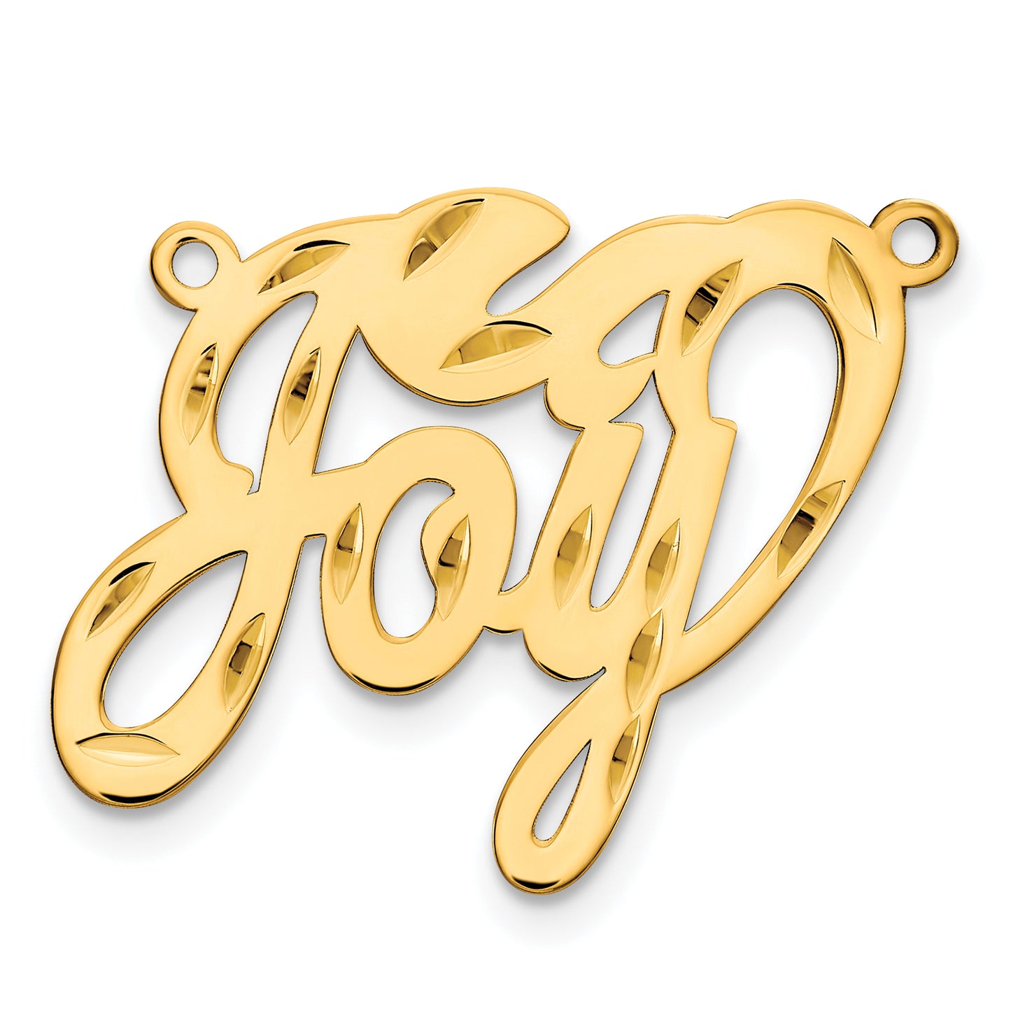 Sterling Silver Gold plated Diamond-cut Name Plate