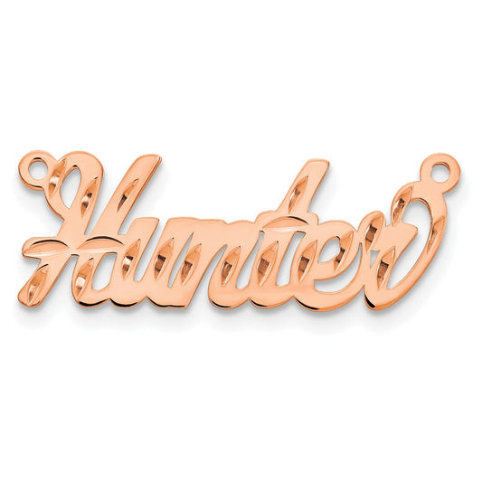 14K Rose Gold Diamond-cut Name Plate