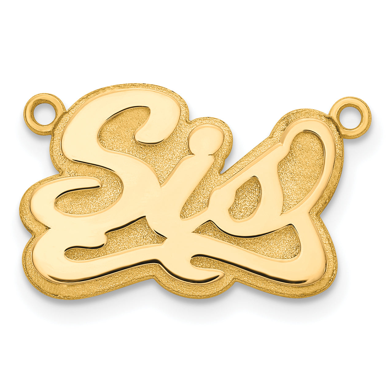 Sterling Silver Gold plated 3D Polished Name Plate
