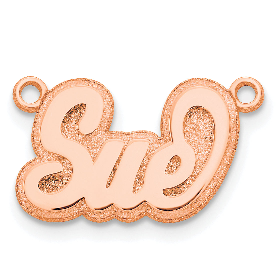 14K Rose Gold 3D Polished Name Plate
