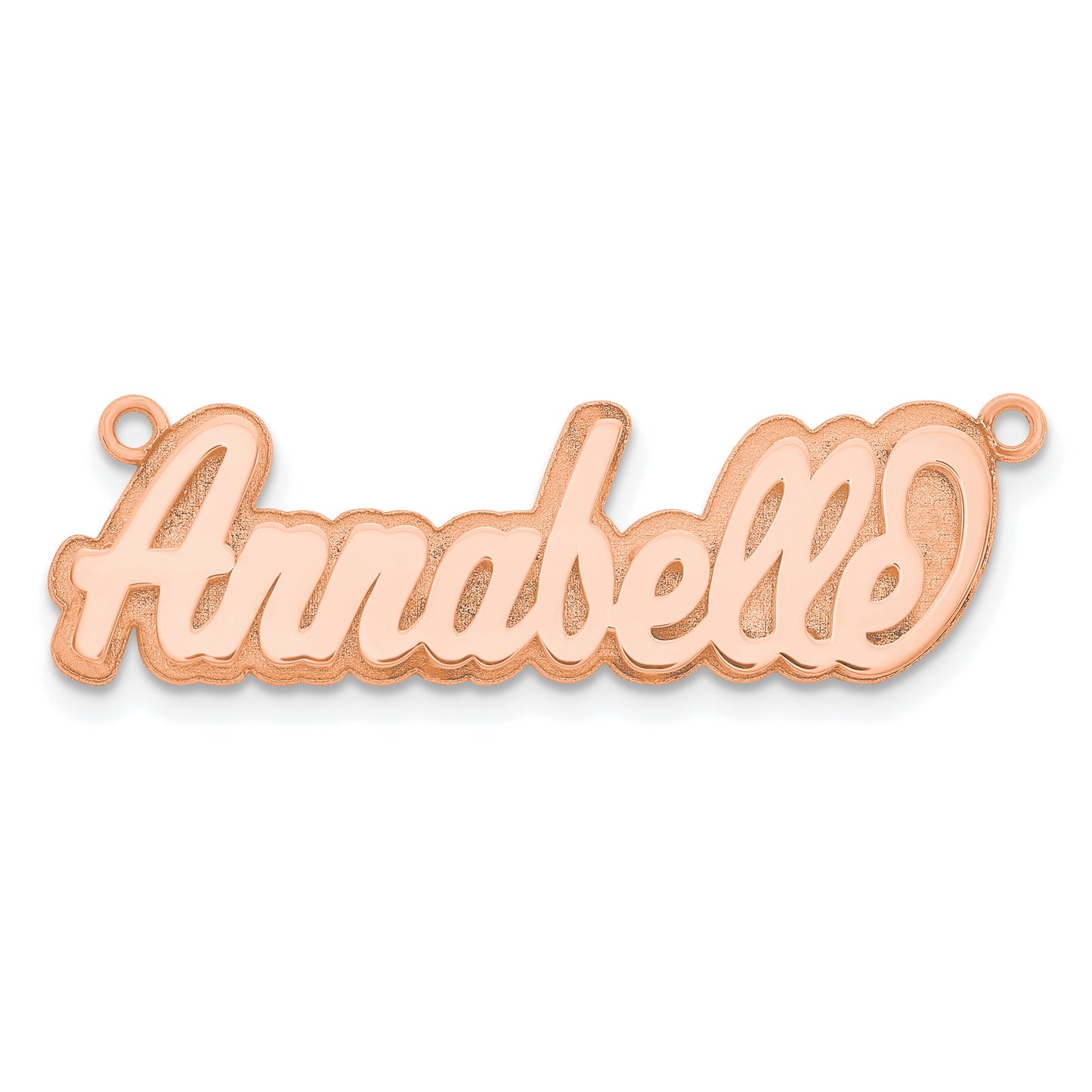 14K Rose Gold 3D Polished Name Plate