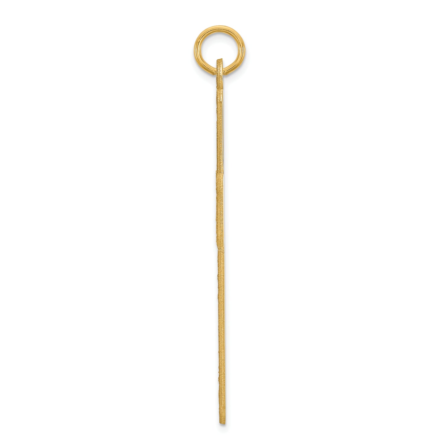 14K Yellow Gold Polished Cross Cut Out Name Plate