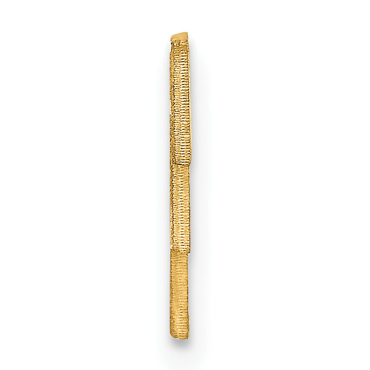 Sterling Silver Gold plated Polished Cut Out Tie Tac