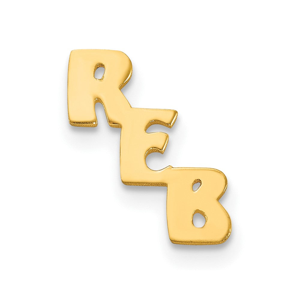 Sterling Silver Gold plated Polished Cut Out Tie Tac