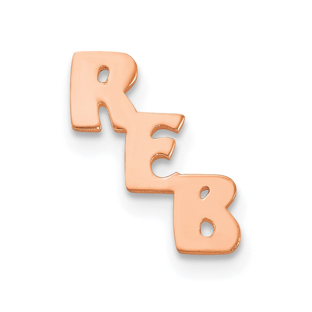 14K Rose Gold Polished Cut Out Tie Tac