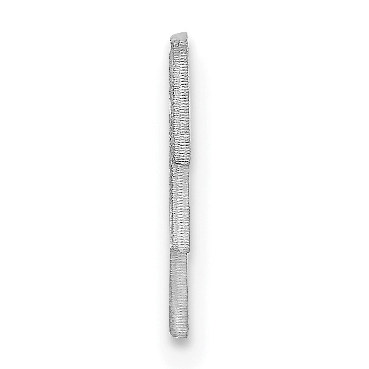 Sterling Silver Rhodium plated Polished Cut Out Tie Tac