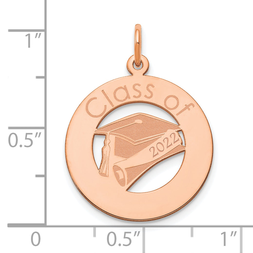 Rose Gold Plated Sterling Silver Personalized Graduation Charm