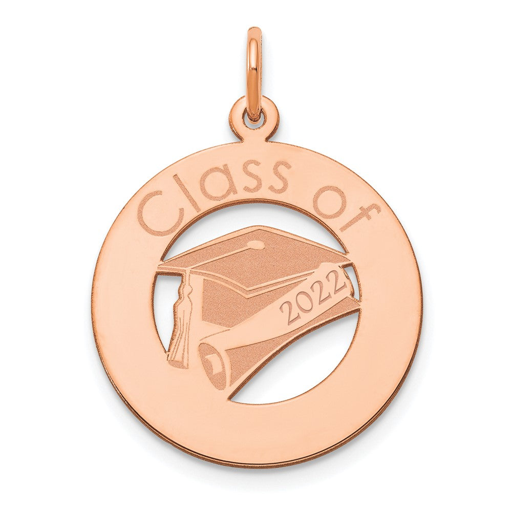 Rose Gold Plated Sterling Silver Personalized Graduation Charm