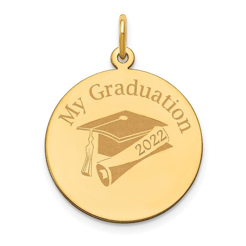 Sterling Silver Gold Plated Personalized Graduation Charm
