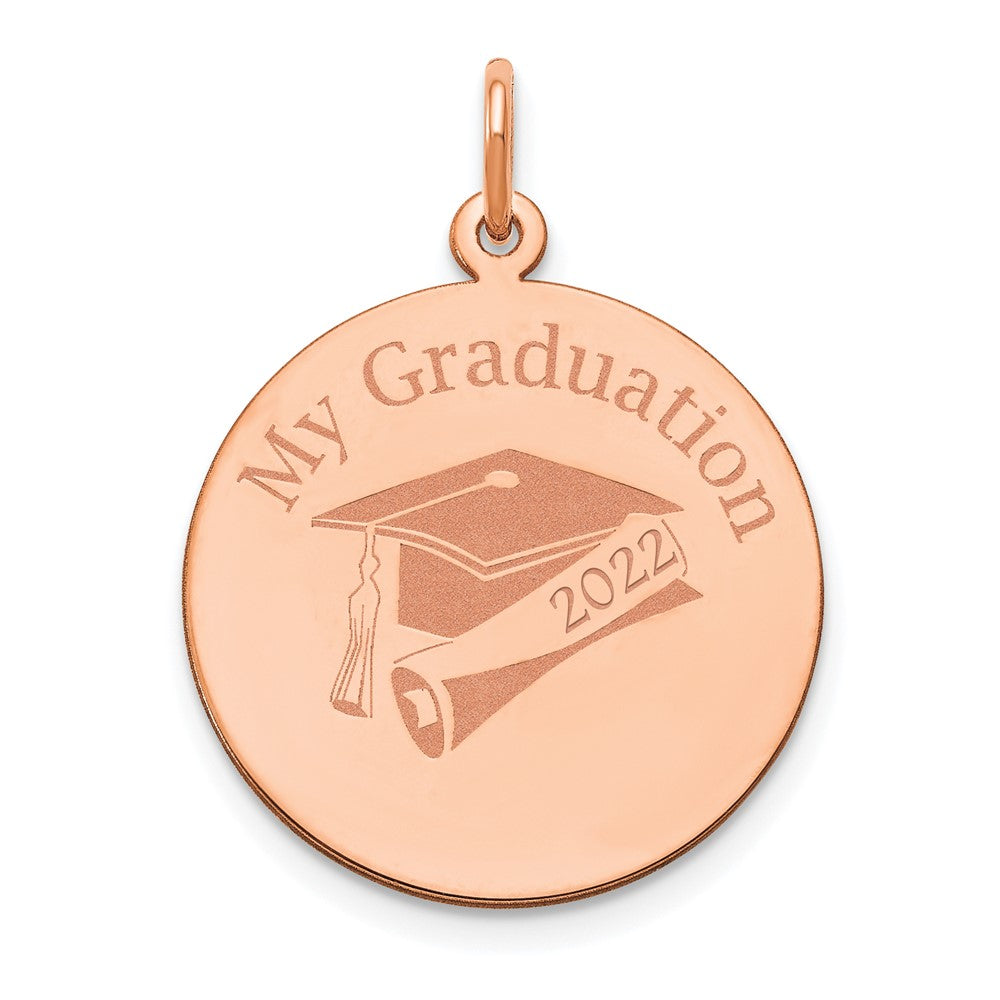 Rose Gold Plated Sterling Silver Personalized Graduation Charm