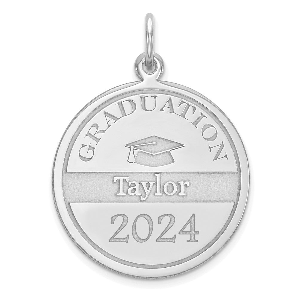 Sterling Silver Personalized Graduation Charm