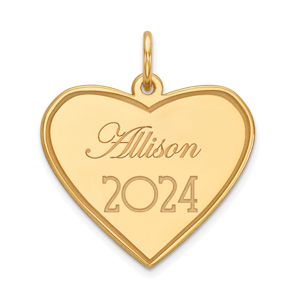 Sterling Silver Gold Plated Personalized Graduation Charm