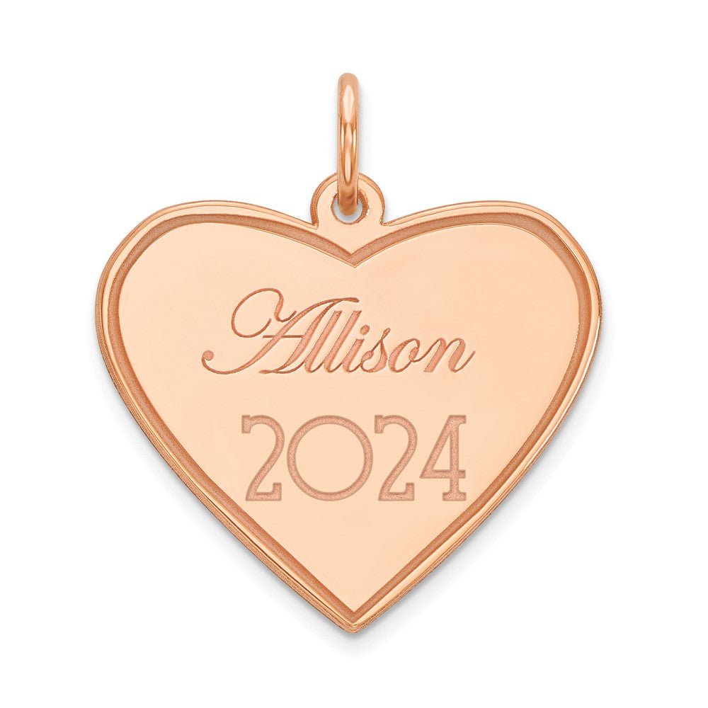 Rose Gold Plated Sterling Silver Personalized Graduation Charm
