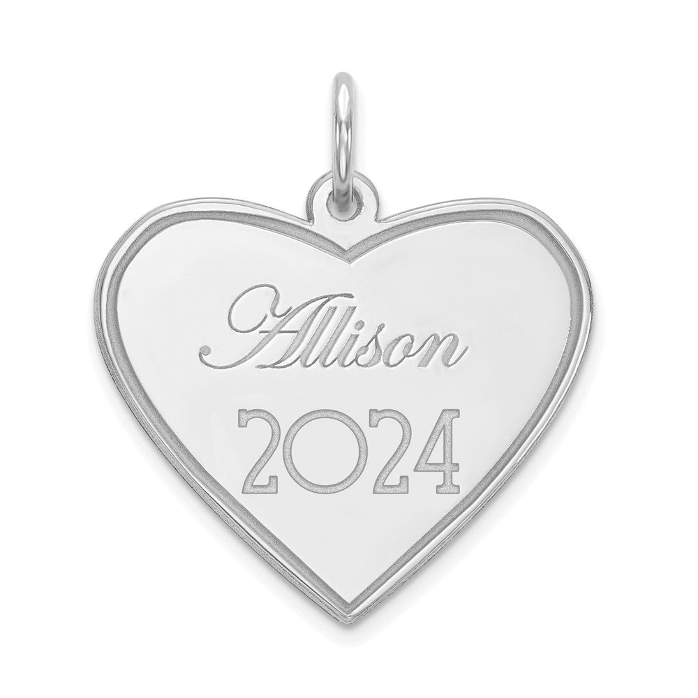 Sterling Silver Personalized Graduation Charm