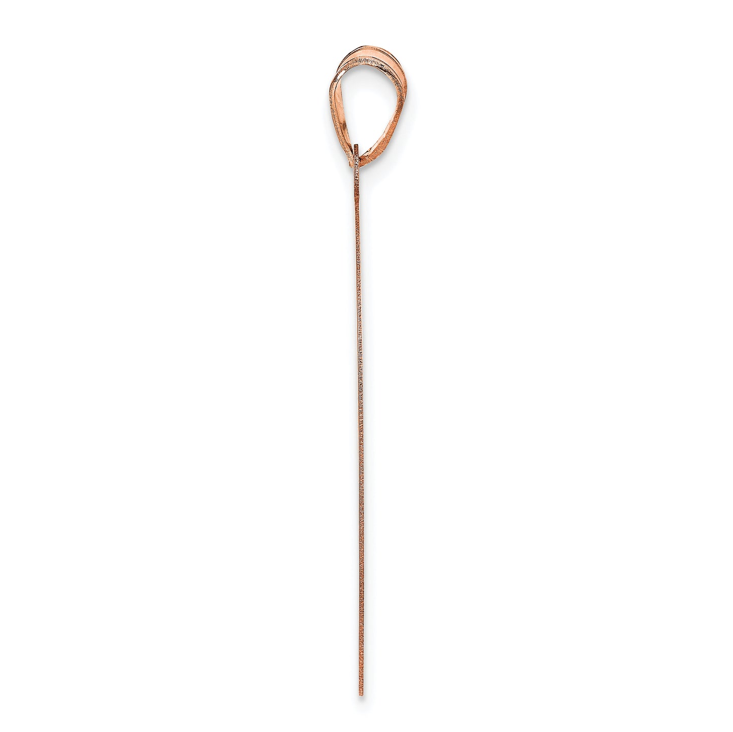 Sterling Silver Rose Gold plated Polished Circle Monogram Pendant