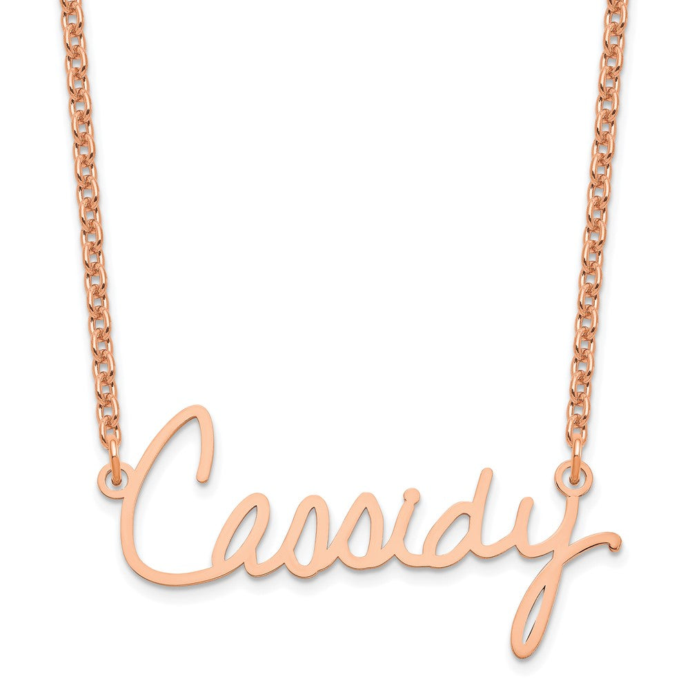 Sterling Silver Rose Gold plated Signature Necklace