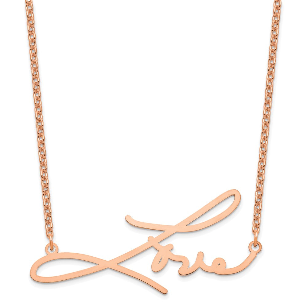 Sterling Silver Rose Gold plated Signature Necklace