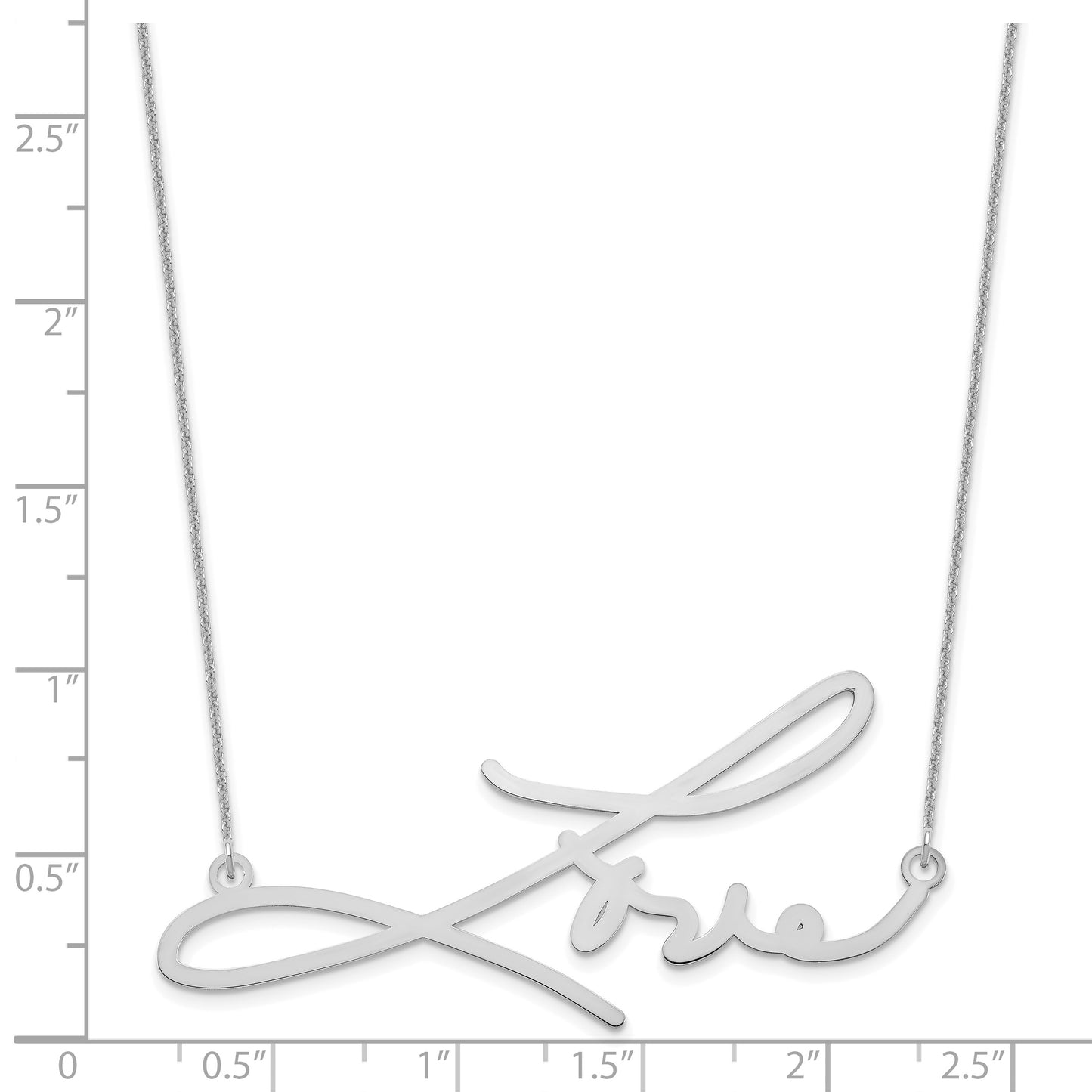 10K White Gold Signature Necklace